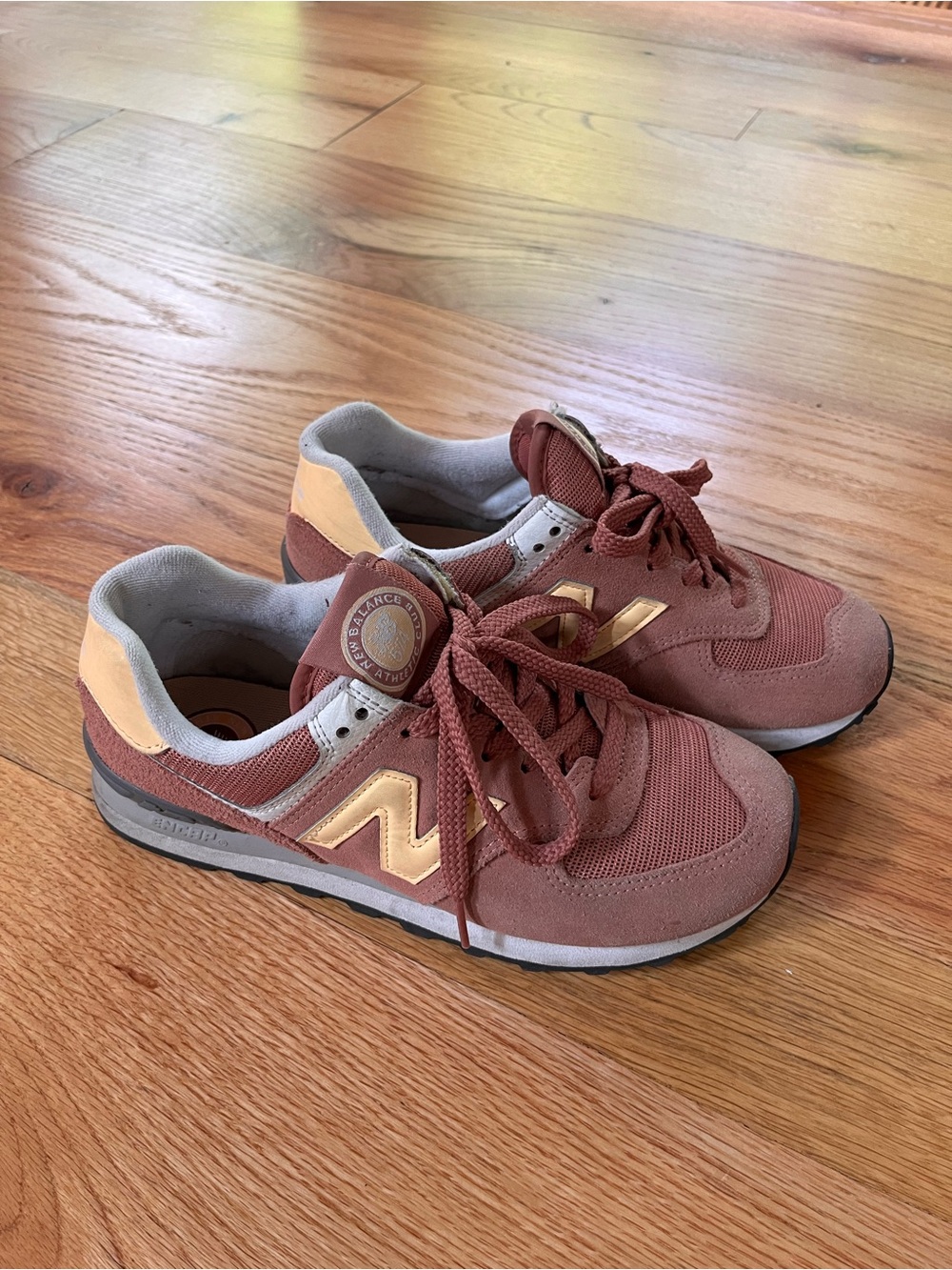 New Balance Rose Pink And Yellow Athletic Sneakers